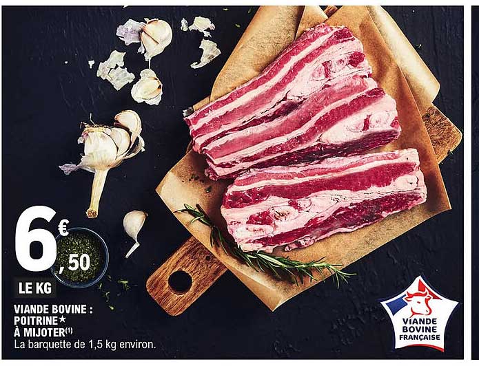 Viande Bovine : Poitrine à Mijoter