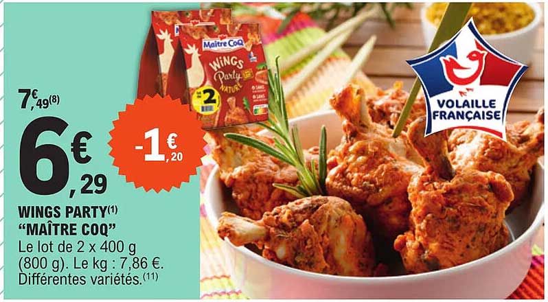 wings party "maître coq"