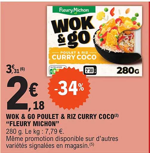 wok & go poulet & riz curry coco "fleury michon"