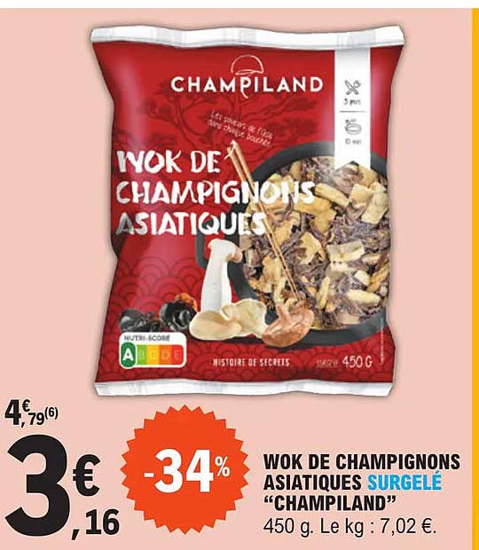 Wok De Champignons Asiatiques Surgelé "champiland"