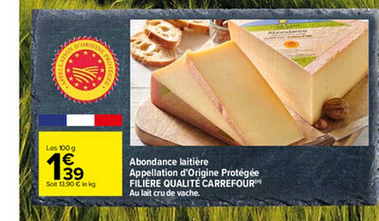 abondance laitière appellation d'origine protégée filière qualité carrefour