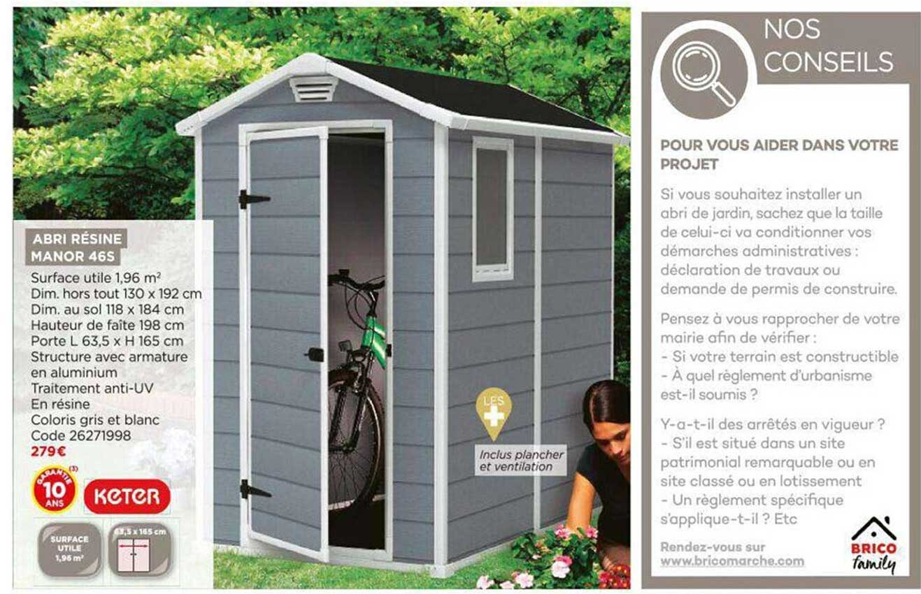 abri résine manor 46s keter