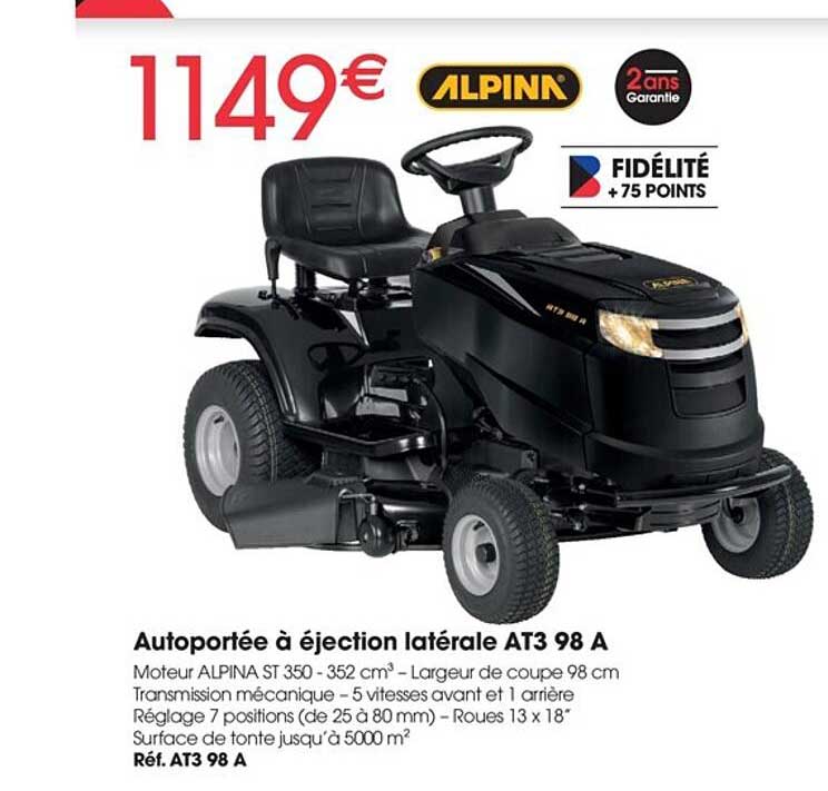 autoportée à éjection latérale at3 98 a