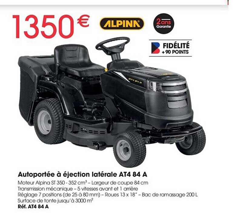 autoportée à éjection latérale at4 84 a alpina