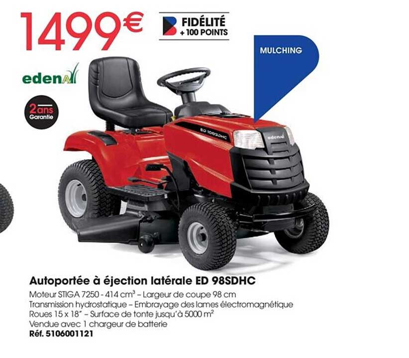 autoportée à éjection latérale ed 98sdhc