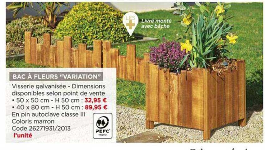 bac à fleurs "variation"