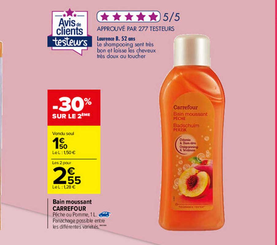 bain moussant carrefou