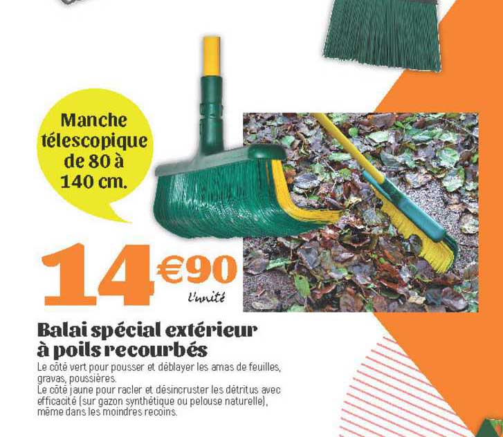 balai spécial extérieur à poils recourbés