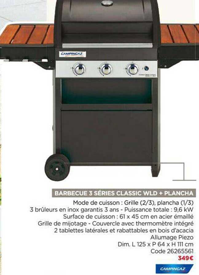 barbecue 3 séries classic wld + plancha