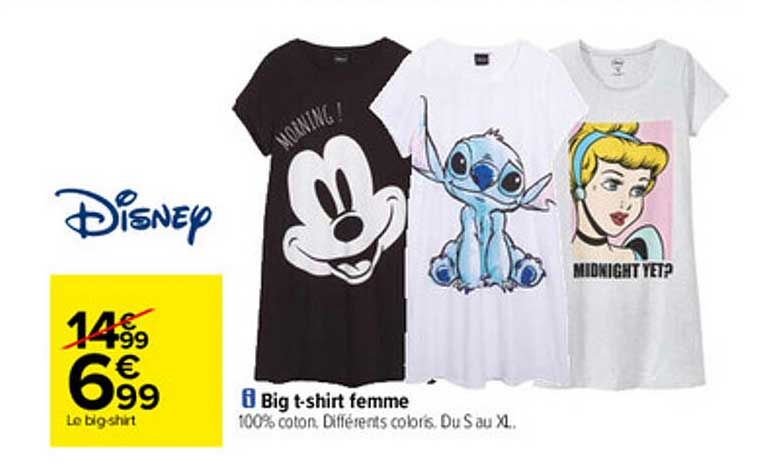 big t-shirt femme disney