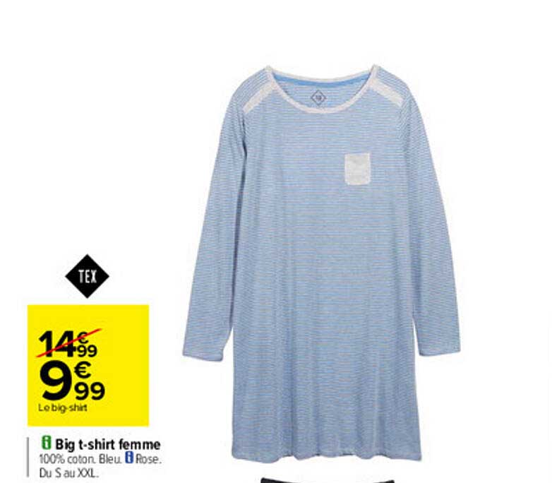 big t-shirt femme tex