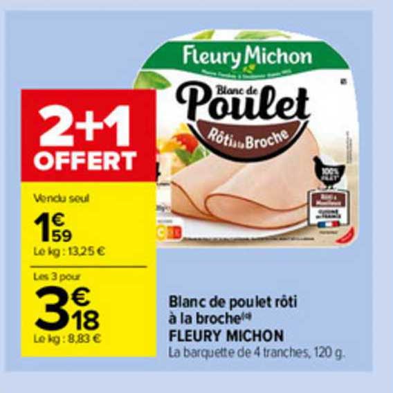 blanc de poulet rôti à la broche fleury michon