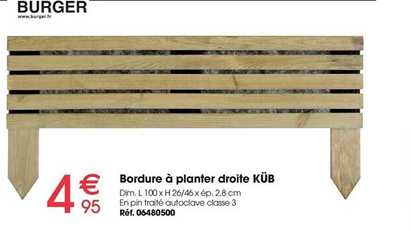 bordure à planter droite küb