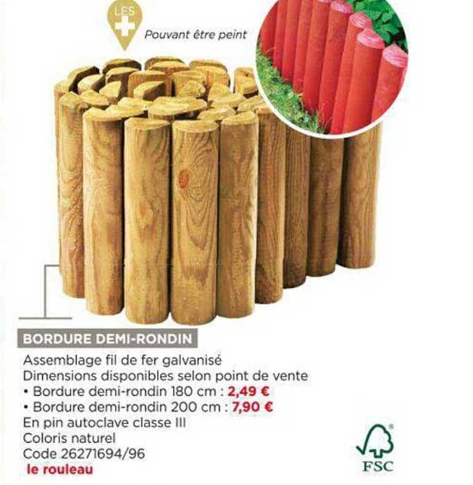 bordure demi-rondin