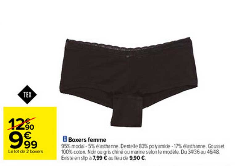 Boxers Femme Tex