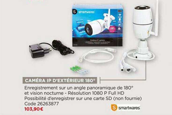 caméra ip d'extérieur 180° smartwares