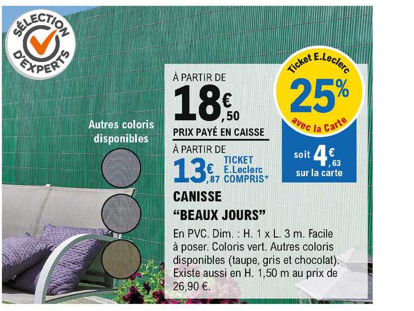 canisse "beaux jours"