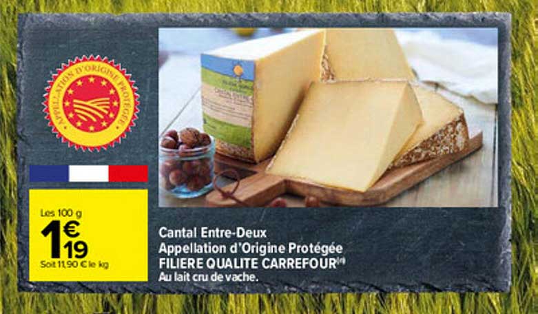 cantal entre-deux appellation d'origine protégée filière qualité carrefour