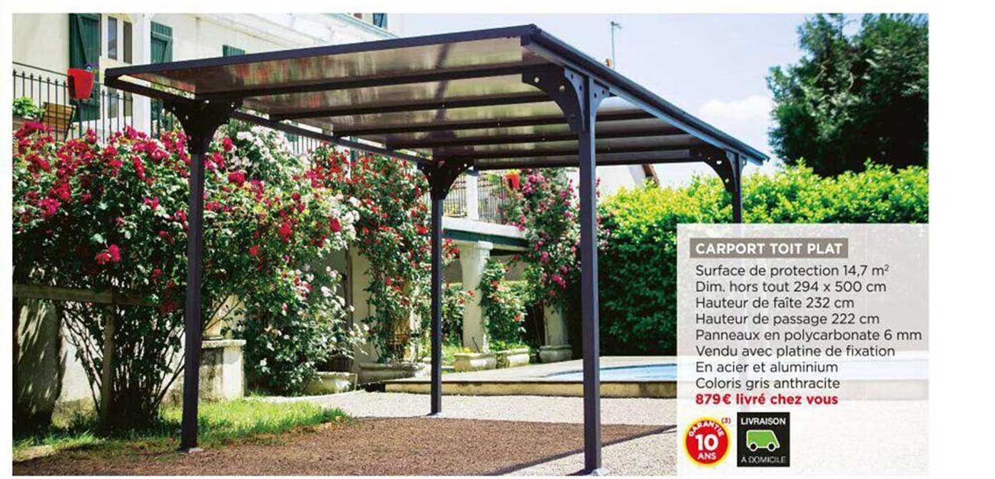 Carport Toit Plat