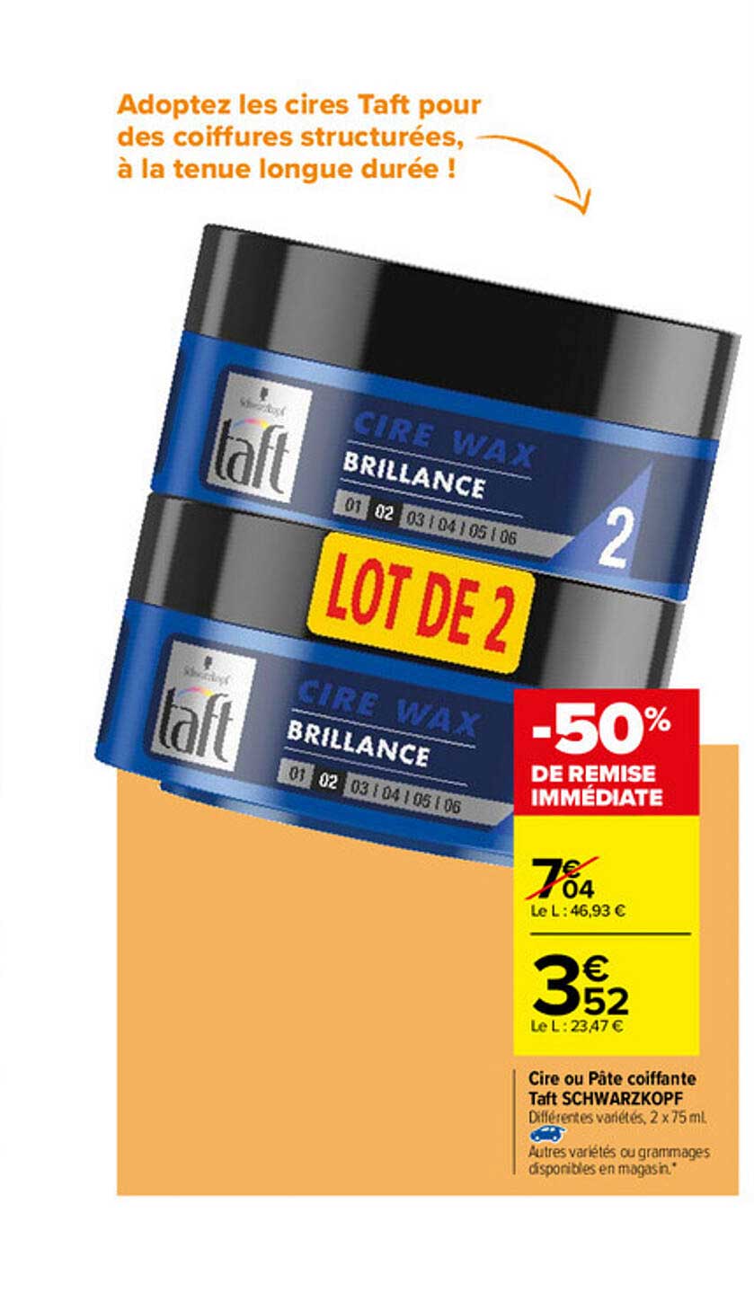 Cire Ou Pâte Coiffante Taft Schwarzkopf