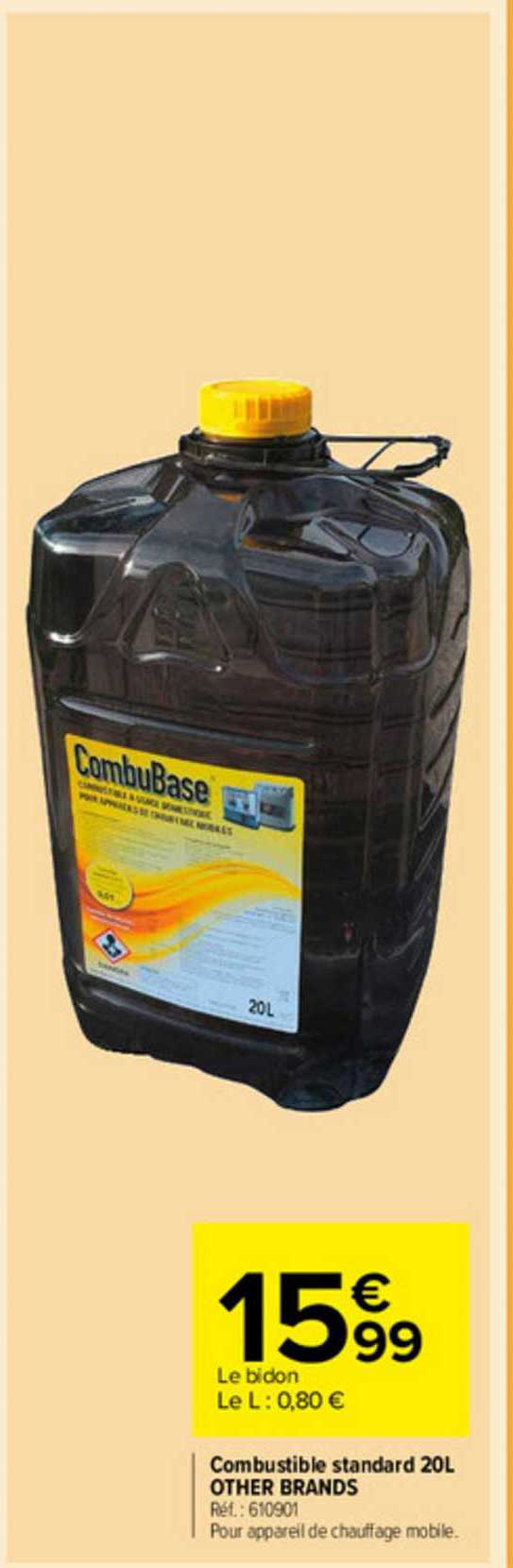 combustible standard 20l other brands