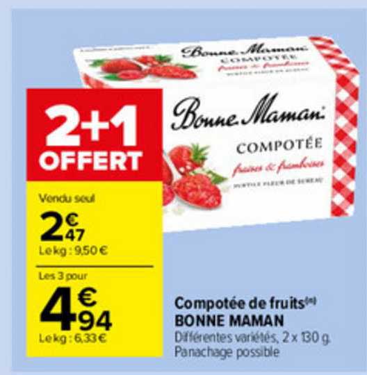 compotée de fruits bonne maman