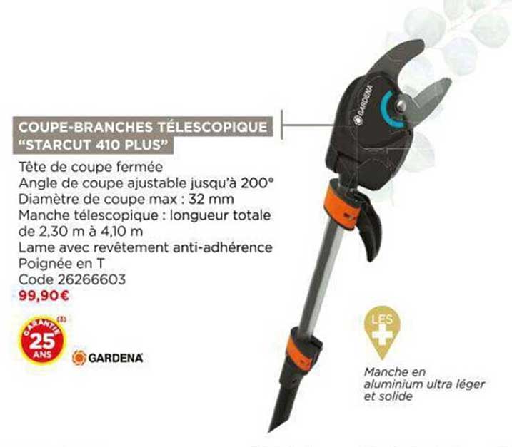 coupe-branches télescopique "starcut 410 plus" gardena