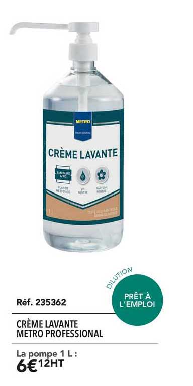 crème lavante metro professional