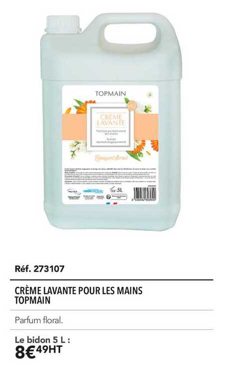 crème lavante pour les mains topmain