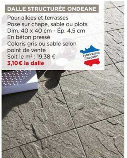 dalle structurée ondeane