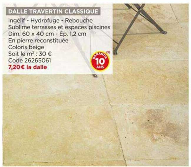 dalle travertin classique