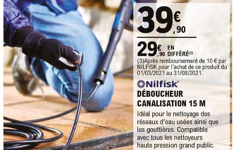 Déboucheur Canalisation 15 M Nilfisk