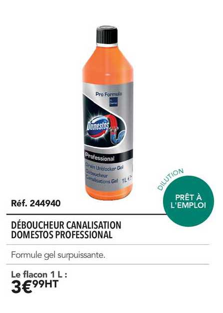 déboucheur canalisation domestos professional