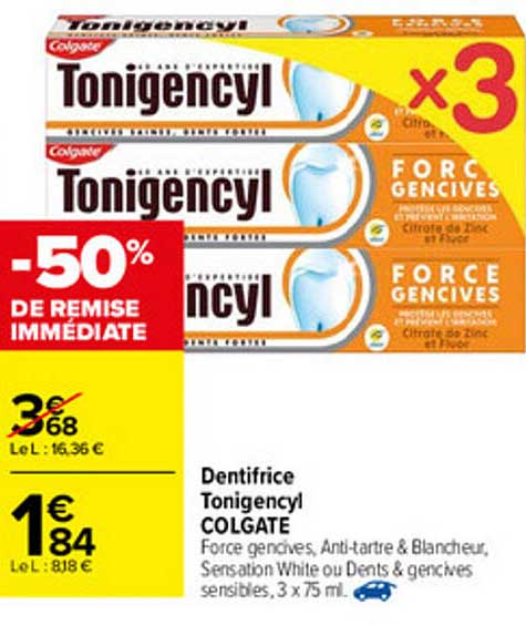 Dentifrice Tonigencyl Colgate
