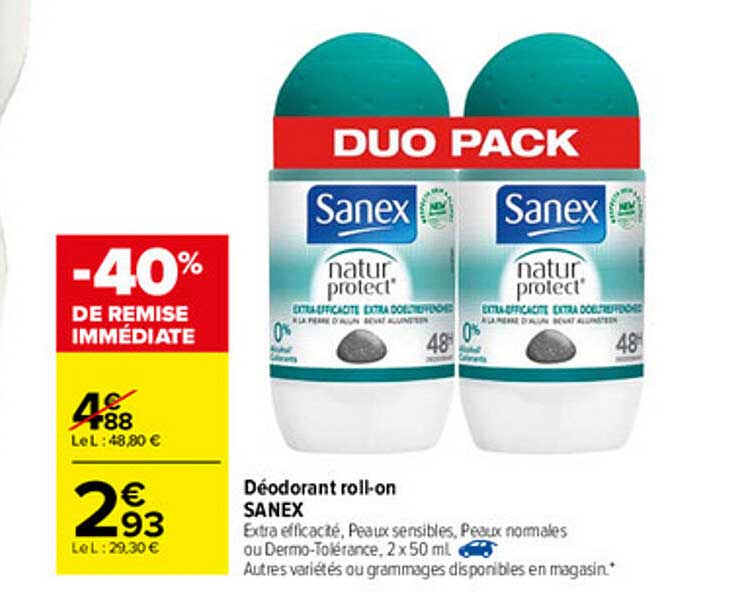 déodorant roll-on sanex