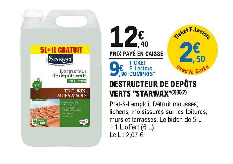 destructeur de dépôts verts "starwax"