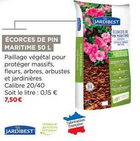écorces de pin maritime 50 l jardibest