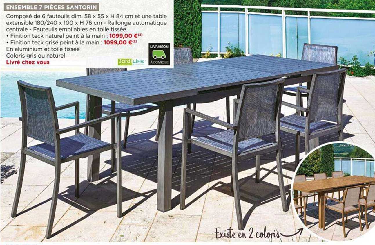 ensemble 7 pièces santorin