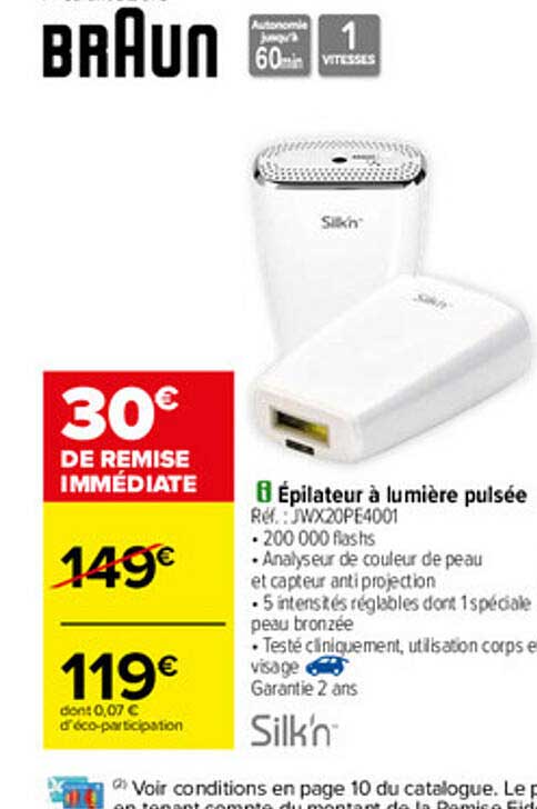 épilateur à lumière pulsée silk'n