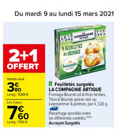 Feuilletés Surgelés La Compagnie Artique
