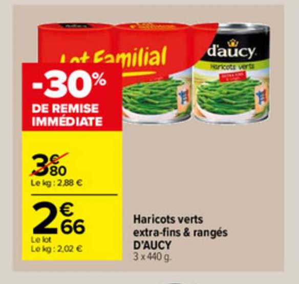 haricots verts extra-fins & rangés d'aucy