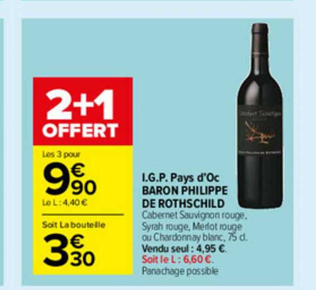 i.g.p. pays d'oc baron philippe de rothschild