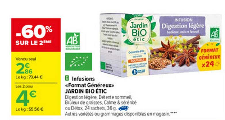 infusions "format généreux" jardin bio étic