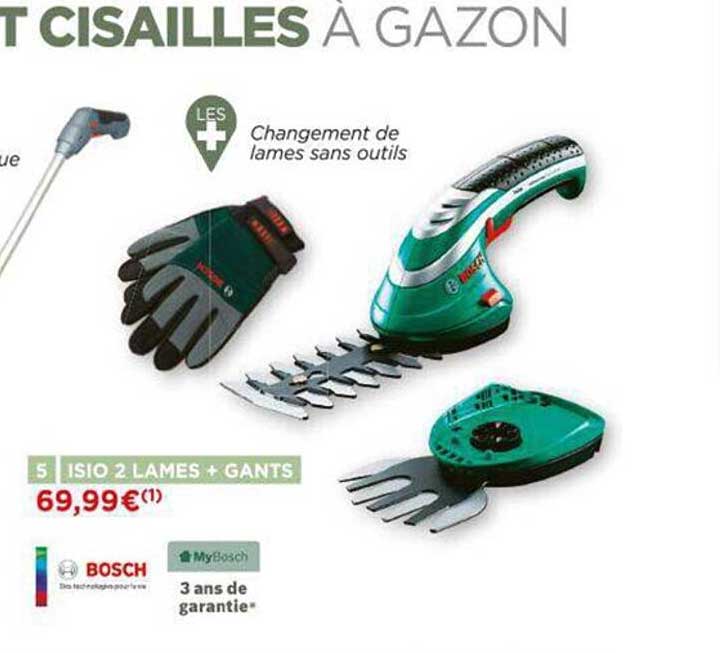 isio 2 lames + gants bosch