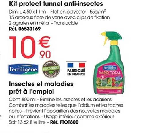 kit protect tunnel anti-insectes, insectes et maladies prêt à l'empli fertiligène
