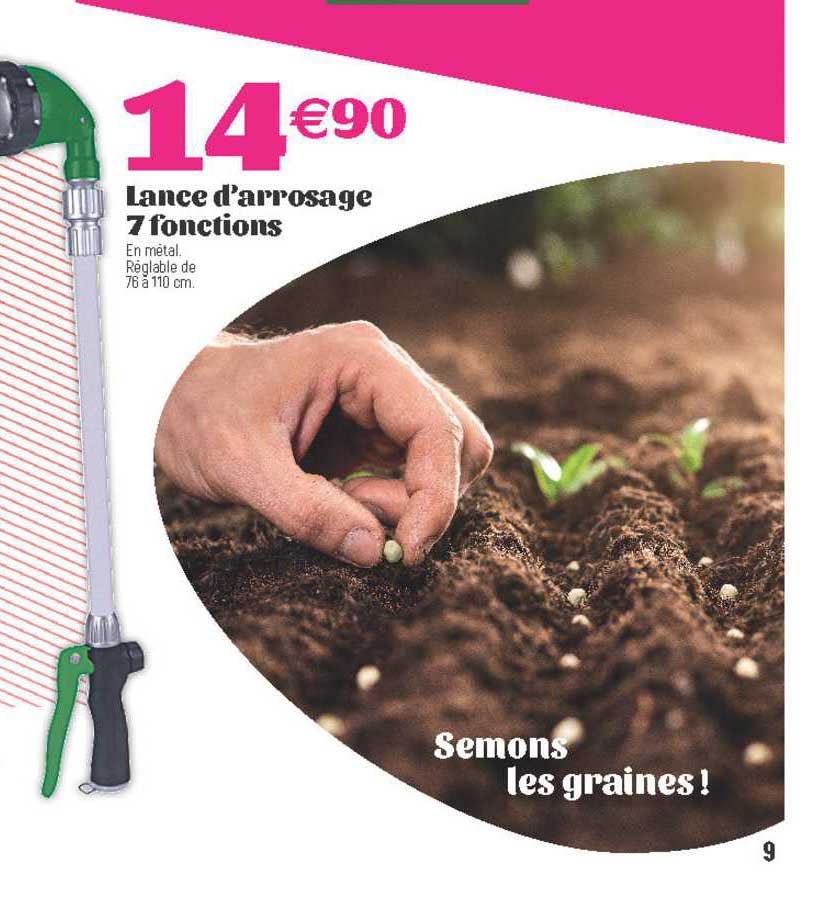 lance d'arrosage 7 fonctions