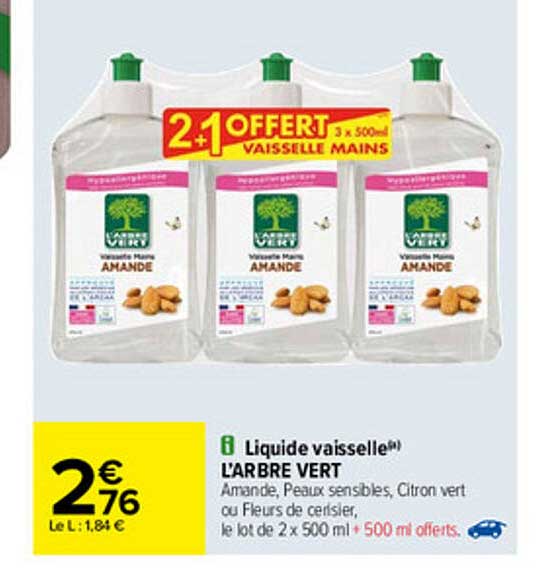 liquide vaisselle l'arbre vert