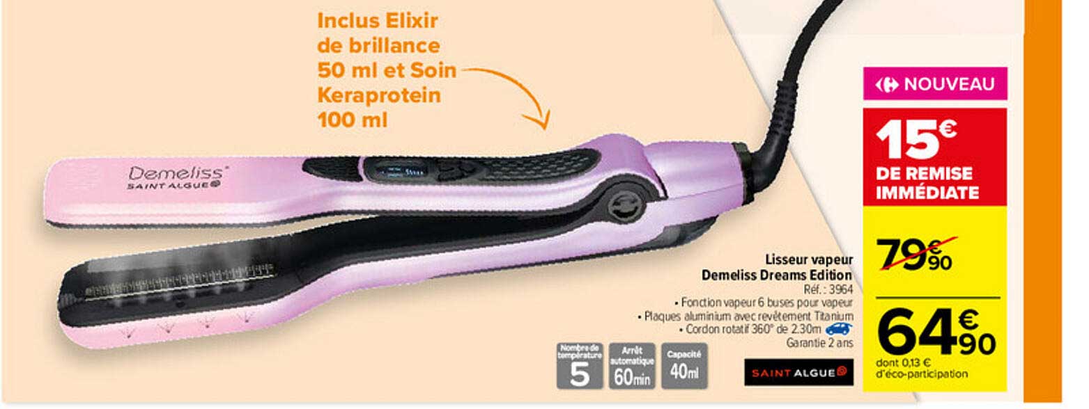 lisseur vapeur demeliss dreams edition