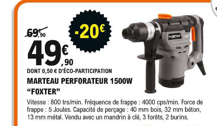 Marteau Perforateur 1500 W "foxter"