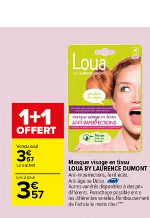 masque visage en tissu loua by laurence dumont